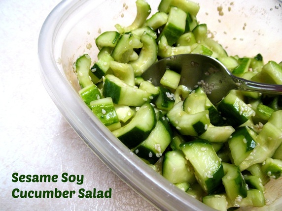 sesame soy cucumber salad recipe, sesame soy, sesame cucumber, cucumber salad recipe, summer side dish, healthy summer side dish, enticing healthy eating, kaylin's keys to health
