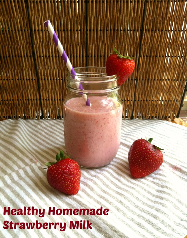 health homemade strawberry milk recipe, enticing healthy eating, kaylin's keys to health, nutrition, strawberry milk recipe